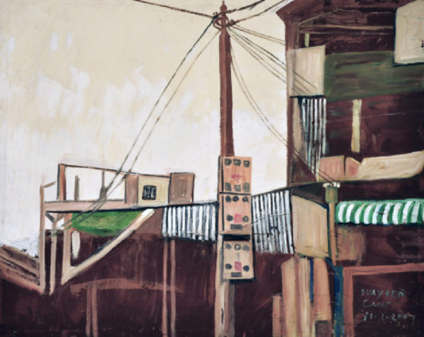 Svay Ken Electrical Lines 2007 Oil painting on canvas 100 x 80 cm